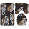 thumbnail image 1 of ABPHQTO Bulldogs ingleses Juego de alfombras de baño de 3 piezas Alfombra de baño Alfombra de contorno y tapa de inodoro ABPHQTO Cont-CHAPPLE-36530, 1 of 2