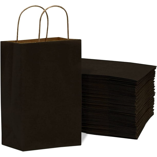 Prime Line Packaging Black Paper Bags, Extra Small Paper Bags with ...