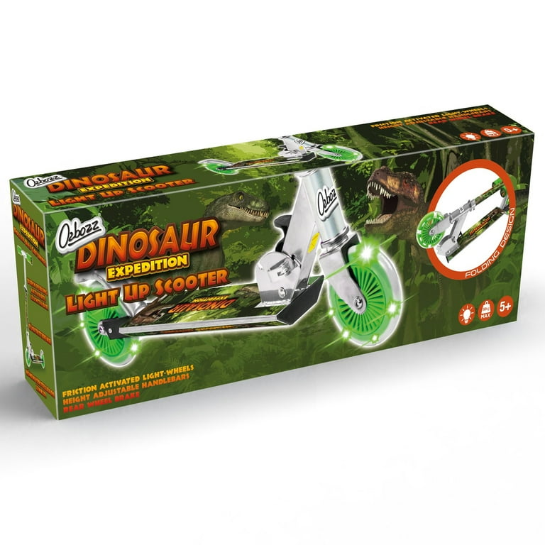 OZBOZZ Dinosaur Foldable Scooter - Light up Wheels - Ages 5