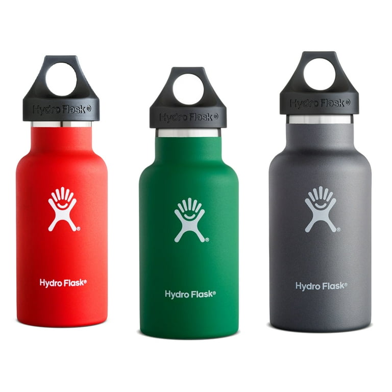 3 Pack Hydro Flask 12oz Insulated Sports Water Bottle - Red, Green
