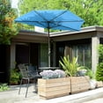 thumbnail image 6 of Joqmia Patio Half  Umbrella Replacement Canopy Cover - 9FT Half Umbrella Outdoor Patio Canopy with Easy Hand Crank - Condo, Townhouse, or Balcony Furniture(Blue,2pc), 6 of 6