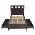 thumbnail image 4 of Benjara Yee Full Storage Bed, Espresso Brown Finish, 4 Drawers, Cut Out Headboard, 4 of 5