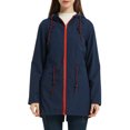 thumbnail image 1 of Chaquetas largas para mujer con bolsillos en la capucha Abrigo cortavientos con cremallera Abanopi Aqua/Extragrande, 1 of 7