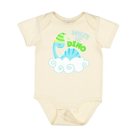 

Inktastic Uncle s Lil Dino with Cute Blue Baby Dinosaur Gift Baby Boy or Baby Girl Bodysuit