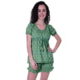 thumbnail image 1 of Moomaya Pyjama en Coton pour Femmes, Ensemble de Nuit 2 Pcs avec Shorts, Ensembles de Pyjama avec Shorts, 1 of 7