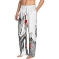 thumbnail image 2 of Balery Men'S Moose Kissing Under Mistletoe Pants,Sleepwear Pants,Pajama Pants,Pj Bottoms Drawstring And Pockets-Xx-Large, 2 of 9