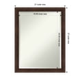 thumbnail image 4 of Amanti Art Warm Walnut Narrow Beveled Wood Bathroom Wall Mirror, 4 of 10