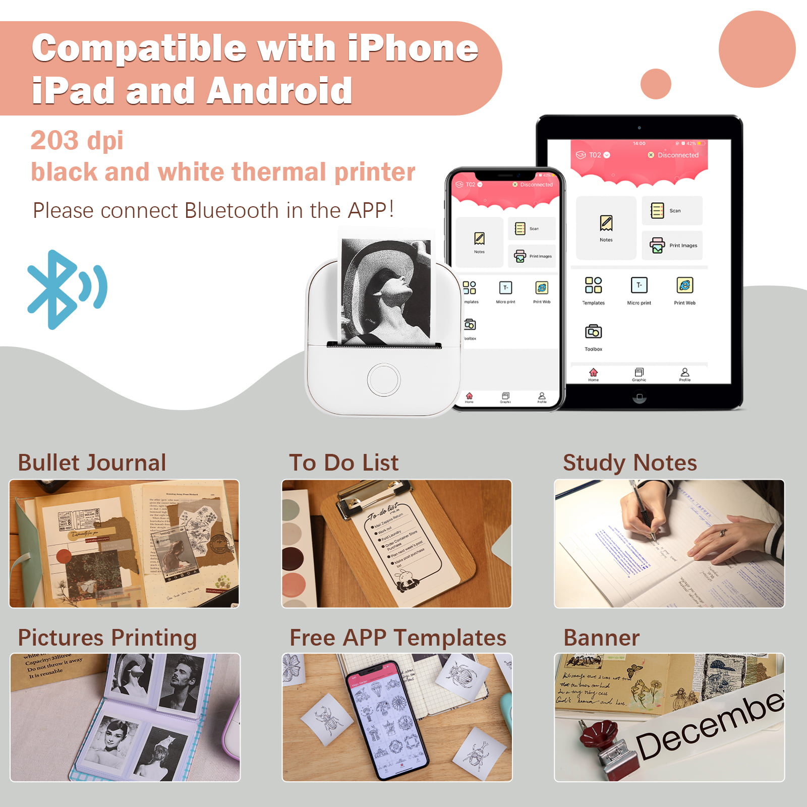 Phomemo T02 Mini Portable Thermal Printer – b.savvi