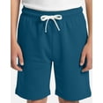 thumbnail image 2 of Real Essentials 3 Pack: Boys Fleece Lounge Shorts – Soft Pull-On Gym, School, Sleep & Active Sports Shorts for Kids, 2 of 6