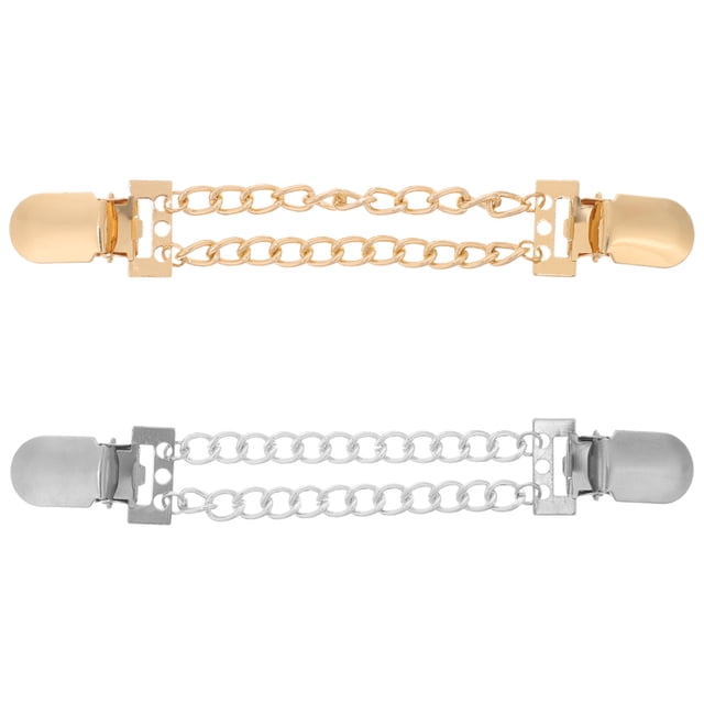 2 uds Clips para suéter Clips para cárdigan de mujer Clip de sujeción para vestido suéter chal Collar broche Clips