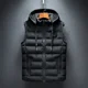 thumbnail image 3 of Chaqueta con capucha nueva sin mangas para primavera y otoño para hombre, chaleco de invierno con capucha cálido a la moda para hombre, chaleco de trabajo ligero de talla grande para hombre, 3 of 4