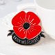 thumbnail image 3 of Poppy Brooch Pin Red Black Flower Remeber Badge Pin Veterans Day Memorial Day, 3 of 5