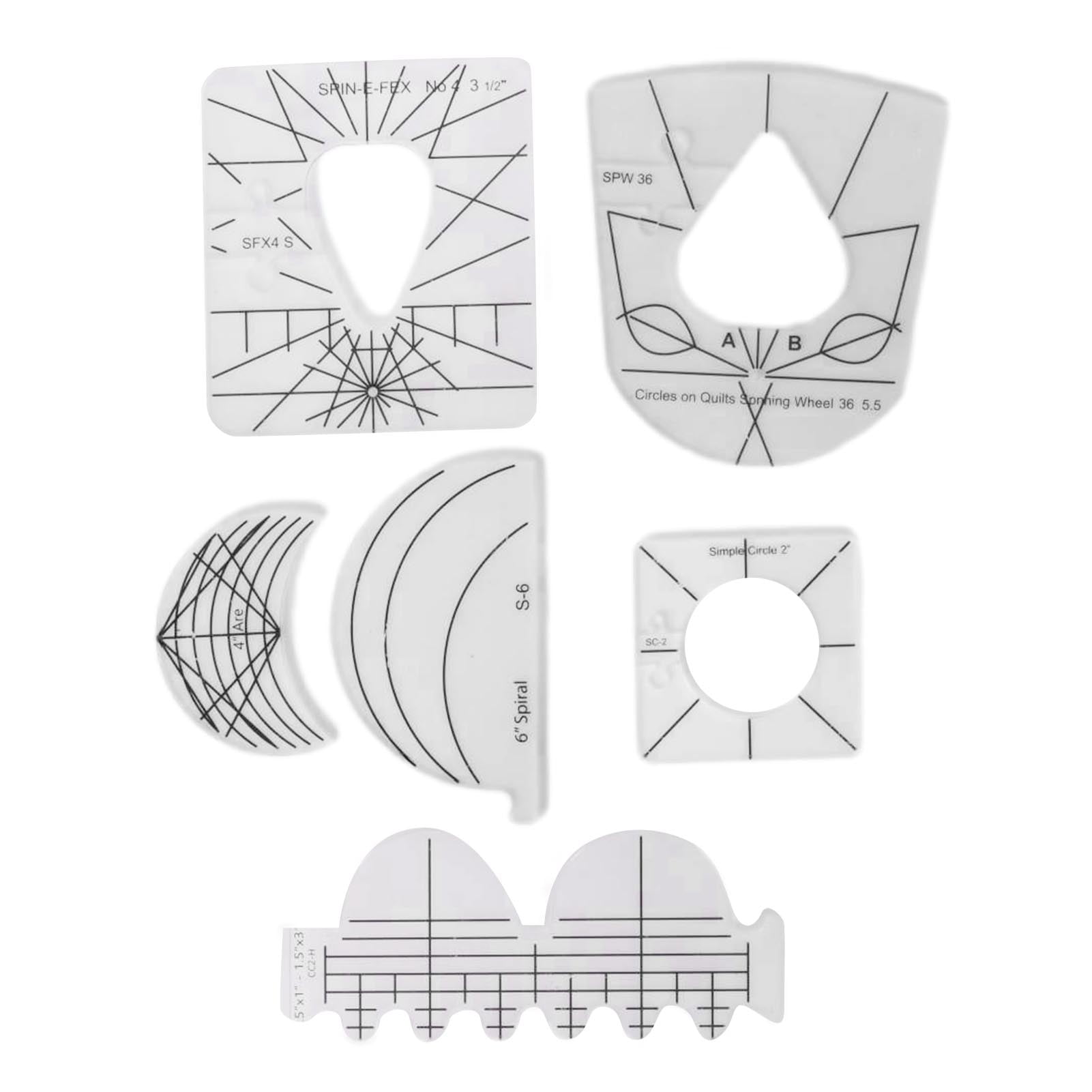 1 Set Acrylic Quilting Templates Rulers Sewing Machine Patchwork Wedding 