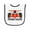 White and Black, variant on Inktastic Race Car Racing Baby Terry Cloth Bib