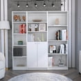 thumbnail image 2 of Simla 3 Piece Living Room Set with 3 Bookcases, White, 2 of 7