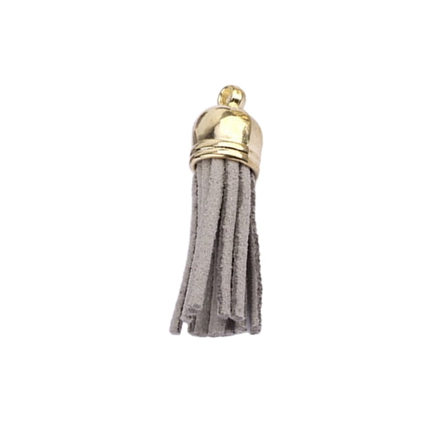 Toystoory 10 piezas de dijes de llavero, borlas, accesorios de decoración, suministros para encontrar, accesorios artesanales, accesorios para Artesanía gris claro
