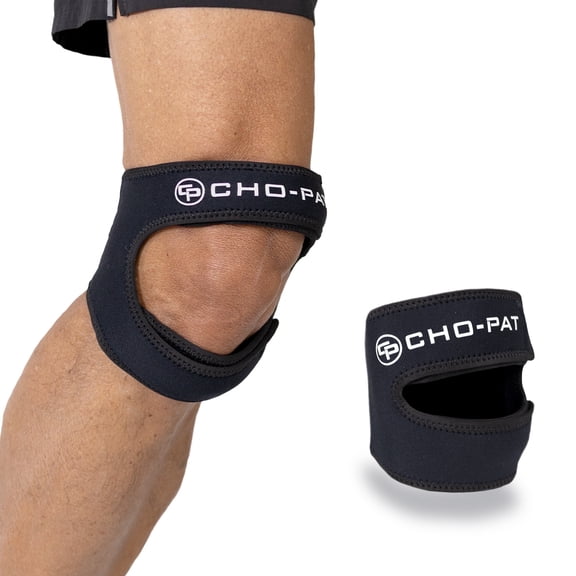 Cho-Pat Dual Action Lite, Adjustable & Lightweight Knee Support Strap for Meniscus Tears and Pain Relief, Small/Medium