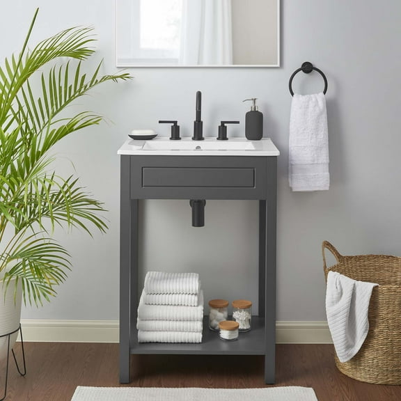 Modway Altura 24" Bathroom Vanity in Gray White