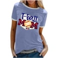 thumbnail image 1 of Elegante blusa de manga corta con cuello redondo y manga abullonada de punto para mujer OAVQHLG3B Store lin121212, 1 of 5