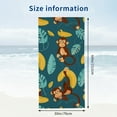 thumbnail image 3 of PHYHOO Cute Monkey for Adults Kids Microfiber Lightweight Swimming Pool Towels Quick Dry Absorbent Sand Free Large Oversized Bath Towel 30x60in, 3 of 8