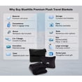 thumbnail image 3 of BlueHills Premium Soft Travel Blanket Pillow Airplane Throw - Black, 3 of 9