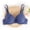 Blue, variant on Women Ladies Front Closure Underwire Seamless Racer Back Push Up Padded Everyday Bra Bralette Underwear Hot Pink L
