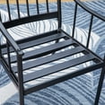 thumbnail image 5 of MF Studio Set of 2 Outdoor Patio Dining Chairs with Cushions, Weather Resistant, Black & Beige, 5 of 9