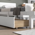 thumbnail image 3 of Holaki Twin Bed with Footboard Bench with 2 Drawers,White, 3 of 9