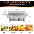 thumbnail image 4 of EVGTTI 1 Pack Chafing Dish, High Grade Stainless Steel Chafer, Rectangular Food Warmer Foldable Complete Set with Full Size Food Pan, Lid, Fuel Holder for Buffet, 4 of 7