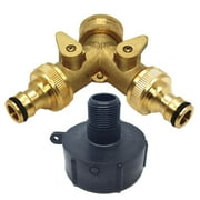 BAMILL IBC Brass Water Outlet 2-way Valve Separate Control Water S60X6 Rainwater Tank