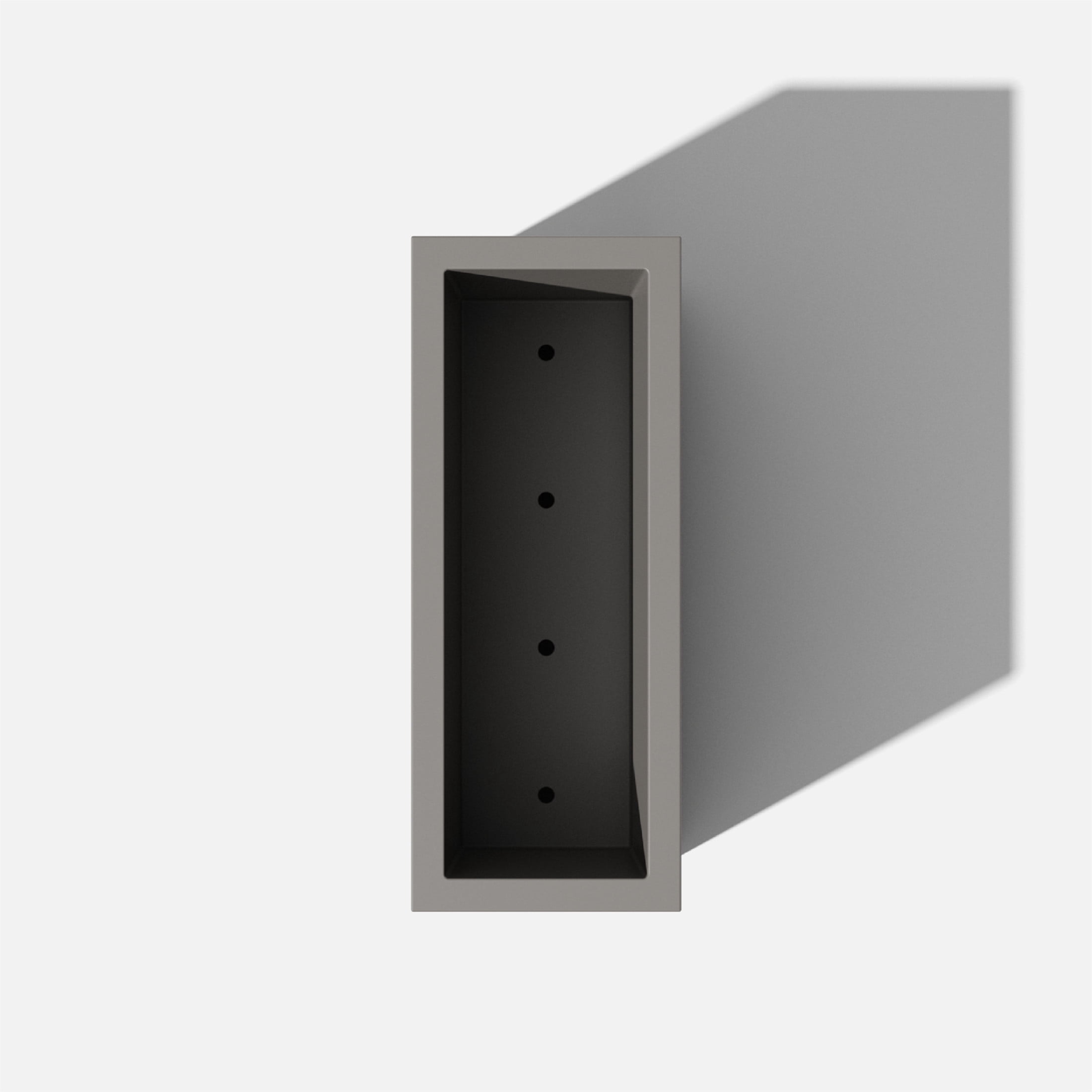Veradek Block Series Span Short 24" Plastic Planter - Gray