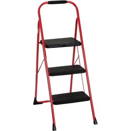 Cosco Three Step Big Step Folding Step Stool with Rubber Hand