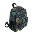 thumbnail image 2 of FORMRS School Backpack with Front Zippered Pocket 12" Student Travel Daypack, Navy Blue Peacock Pattern, 2 of 6