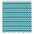 thumbnail image 3 of Ambesonne Seafoam Shower Curtain, Retro Inspirations Chevron, 69"Wx84"L, Seafoam Blue Black, 3 of 3
