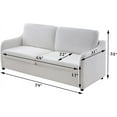 thumbnail image 7 of Merluxy Sofa, Modern Couch with Sleek Curved Armrest, 3 Seater Comfy Couch, Deep Seat Sofa Couch for Living Room, , Boucle White Couch, 7 of 7