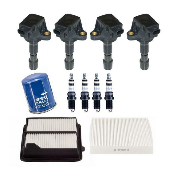 Ignition Coils Platinum Spark Plugs & 3 Filters for 2009-2014 Honda FIT 1.5L