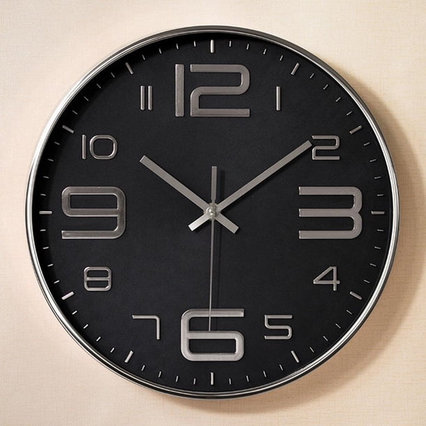 Reloj de Pared Industrial Grande con Número de 30 Cm, Silencioso, Interior, con Pilas, Dormitorio, Sala de , Oficina en hogar, Es Macarena Reloj de pared