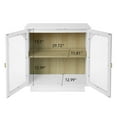 thumbnail image 4 of GZXS Contemporary 2-Door Storage Cabinet with Transparent Acrylic Doors and Gold Metal Handles, White Wooden Buffet Cupboard for Dining/Living Room, 31.1"L x 13.78"W x 31.61"H, 4 of 8