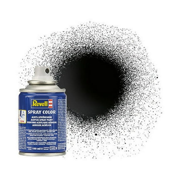 Revell Spray Color Paint 100 ml, Black Gloss