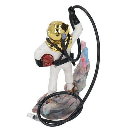 Riousery Air Action Aerating Diver Aquarium Decoration, Exquisite Diver Fish Tank Ornament, White, 15 inches / 38.1 cm