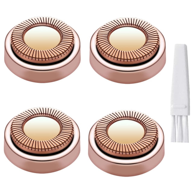 Cabezales de repuesto para removedor de vello facial para generación 1, herramienta de depilación facial impecable para mujeres, oro rosa chapado en oro de 18 quilates, 4 unidades, primera generación