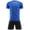 Blue, variant on Toddler Kids Boys Girls Quick Dry Soccer Training Uniform Set Gradient Short Sleeve T-Shirt Shorts Mesh Athletic Sets for 1-12 Years