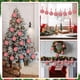thumbnail image 5 of 6 Pack Red And White 8cm Fuzzy Christmas Balls Ornament For Tree, 5 of 6