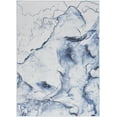 thumbnail image 2 of Inspire Me! Home Décor Daydream Abstract Machine Washable Ivory Blue 5'3" x 7'3" Area Rug (5x7), 2 of 9