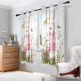 thumbnail image 2 of Yayeee Window Curtains Light Filtering 63"x42" Grommet Panel Pair Home Living Room Decor, Rabbit Bird, 2 of 7
