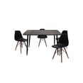 thumbnail image 1 of Comedor Murcia Rectangular 120x70 con sillas negras para 4 personas, 1 of 2