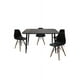thumbnail image 1 of Comedor Murcia Rectangular 120x70 con sillas negras para 4 personas, 1 of 2