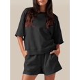 thumbnail image 2 of Women's 2pcs Casual Track Suit Oversized Cropped Sweatshirt, 2 of 5
