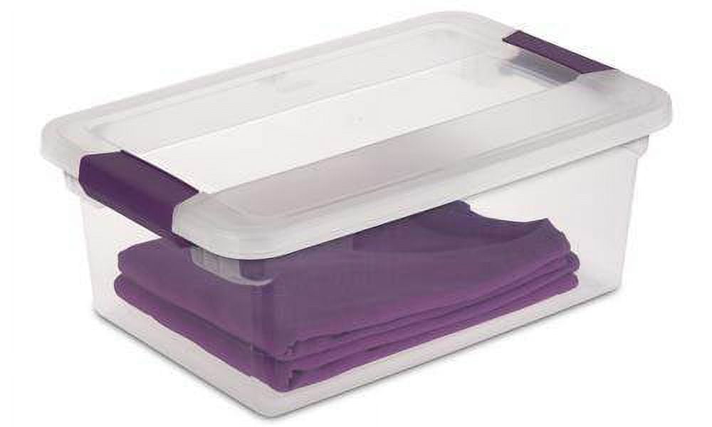 Sterilite 17531712 15-Quart ClearView Latch Box Storage Tote Container