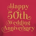 thumbnail image 3 of CafePress - 50Th Wedding Anniversary Gold Retro Typography T Shirt - Men's Classic Graphic Cotton T-Shirt, 3 of 4